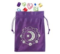 Pochette pour cartes de tarot, sac en velours avec cordon de serrage, 13 x 18 cm, rangement de bijoux, support de dés, design polyvalent, idéal pour les lectures de tarot, les cartes Oracle, les runes