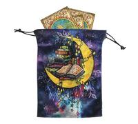 Pochette pour cartes de tarot - Sac en velours doux avec cordon de serrage, support de fournitures de divination | Pochette design de bijoux pour ranger les jeux Oracle, les runes, les dés et les