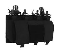 Pochette pour Chargeur 5.56 Quad avec Pochettes générales，Placard Tactique à accrocher pour Gilet Tactique Chest Rig