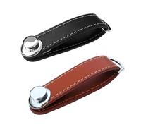 Pochette pour clés de voiture, étui pour portefeuille, chaîne, porte-clés, anneau de collection, organisateur de clés de poche pour femme de ménage, porte-clés intelligent en cuir, noir, marron