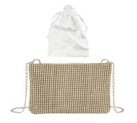 Pochette Pour Dames 1 Pièce Avec Chaîne Sac Brillant À Poussière, Sac À Main De Mariage, Bandoulière Avec Chaîne