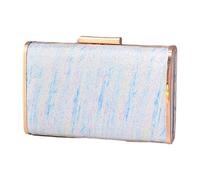 Pochette pour femme - Sac à main pour soirée arc-en-ciel - Sac à main pour femme - Pour fête de mariage - Sac à main à bandoulière - Chaîne d'épaule, bleu, One Size