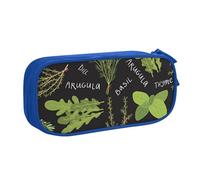 Pochette pour fournitures scolaires et de bureau, basilic, thym, aneth et romarin, grande capacité, trousse à crayons de grande capacité pour étudiants, papeterie, boîte à crayons, organiseur de