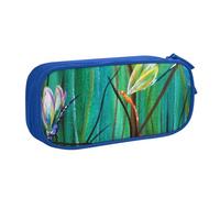 Pochette pour fournitures scolaires et de bureau dansant avec des libellules - Grande capacité - Trousse à crayons de grande capacité pour étudiants - Pochette à crayons - Organiseur de bureau avec