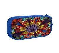 Pochette pour fournitures scolaires et de bureau - Grande capacité - En verre teinté - Grande capacité - Pour étudiants - Trousse à crayons - Organiseur de bureau avec fermeture éclair lisse -