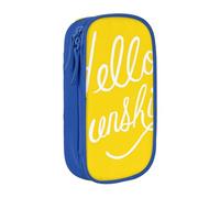 Pochette pour fournitures scolaires et de bureau, grande capacité, trousse à crayons Goodlooking Hello Sunshine de grande capacité pour étudiants, papeterie, boîte à crayons, organiseur de bureau avec