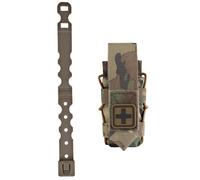 Pochette pour Garrot, Pochette Micro-Compacte med Molle, Trousse MéDicale Tactique de Premiers Secours à Ouverture Rapide(Green)