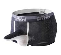 Pochette pour homme avec nez d'éléphant - Boxer pour homme - Léger - Confortable - Entraînement - Respirant, Noir , M