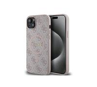 Coque Guess en TPU avec logo Métal MagSafe pour iPhone 15 Plus/14 Plus 6.7 rose