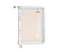 Pochette pour journal - Housse de protection avec fermeture éclair en PVC transparent à 6 anneaux, dossier imperméable pour agenda, étui de rangement robuste pour documents pour livres de chargement