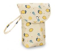 Pochette pour lingettes, sac à couches de voyage et pochette pour lingettes - Organisateur en tissu Oxford imperméable de capacité pour les voyages bébé, couleur citron