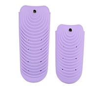 Pochette pour lisseur de Cheveux, Sac de Rangement en Silicone résistant à la Chaleur pour Fer Plat et Baguette à friser, Housse matelassée antidérapante avec Certification FDA, (Violette)