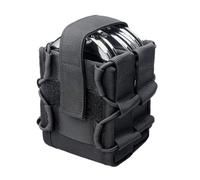 Pochette pour Menottes Double,Porte-Menottes en Nylon Ouvert Molle avec Boucle de Ceinture pour Menottes Rigides a Charnière/Chaîne/Pliables (Menottes Non Incluses)