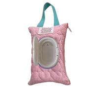 Pochette pour mouchoirs humides - Organise les essentiels de changement de couches, étui rechargeable en tissu doux rembourré, récipient de voyage léger de 60 g, sac de rangement durable pour chambre