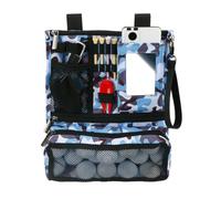 Pochette pour objets de valeur de golf, pochette pour accessoires de golf, sac à fermeture éclair, sac de rangement pliable, poche de golf multifonction durable pour marqueur de balle, gants