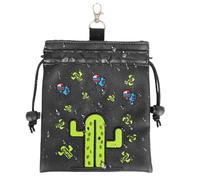 Pochette pour objets de valeur de golf, sac à cordon de serrage, étui portable pour accessoires, 17 x 15 x 1 cm, organiseur durable avec mousqueton en métal pour t-shirts, marqueurs de balle et