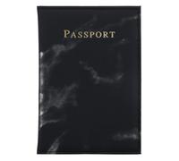cadorabo Pochette pour Passeport et Carte d'identité en Similicuir Marbre Noir - Set de 2 Pochettes pour Un Passeport et Une Carte dans Un Design Tendance