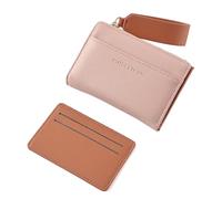 Pochette pour pièces de monnaie avec emplacements pour cartes, portefeuille multifonction de grande capacité, porte-monnaie court, emplacements pour cartes, design pour adolescents, Rose, Refer to