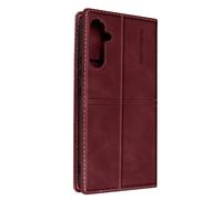 Pochette pour Samsung Galaxy A34 Portefeuille Support Clapet Magnétique Bordeaux