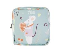 Pochette pour Tampons 2 pièces Femmes Portable Serviette hygiénique Tampon Sac de Rangement Coton Voyage Maquillage littéraire Fermeture éclair Porte-Monnaie Articles Divers Stockage(Color11)