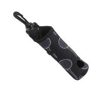 Pochette pour tee de golf, sac de golf compact, support à clip de ceinture, rangement pour 3 tees, organiseur multifonctionnel, terrain de conduite et utilisation sur le terrain, 4,9 x 15,91 cm, noir