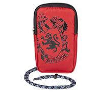 Pochette pour Téléphone Portable Harry Potter - Fermeture Éclair - 10,5 x 18 x 1 cm - 100% Polyester - Anse Réglable - Produit Original Conçu en Espagne