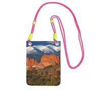 Pochette pour téléphone portable pour femme, sac à main pour téléphone portable, sac à main avec bandoulière Fuchusia, pochette de voyage Pikes Peak Colorado