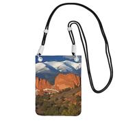 Pochette pour téléphone portable pour femme, sac à main pour téléphone portable, sac à main avec bandoulière noire, pochette de voyage Pikes Peak Colorado, noir, taille unique