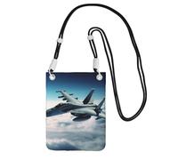 Pochette pour téléphone portable pour femme, sac à main pour téléphone portable, sac à main avec bandoulière noire, pochette de voyage pour avions de combat