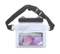 Pochette pour téléphone portable, sac banane pratique pour les vacances, la plage, le camping et la natation, Couleur blanche