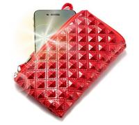 Pochette rembourrée avec fermeture éclair de première qualité « Princesse » avec pendentif innovant « Rêveur » n° 10015, scintillant, pour Micromax A60. Pochette unique à fermeture éclair / Coque,