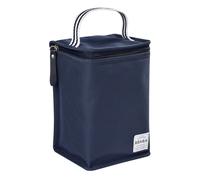Béaba Pochette repas isotherme bébé – Grand format, pliable, imperméable – Bleu marine/Stripes