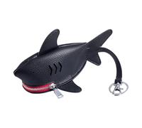Pochette Requin - Cuir PU, Support Portable à Fermeture éclair, Porte-Monnaie en Cuir synthétique, Portefeuille en Forme d'animal, Mini Sac de Voyage Mignon pour, Filles, garçons, Costume de