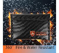 Pochette résistante à la chaleur et imperméable, sac de rangement intérieur isotherme, portefeuille portable pour l'extérieur pour cartes bancaires et permis de conduire, petit sac accessoire ignifuge