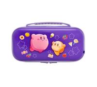 Pochette rigide de protection - HORI - Nintendo Switch 2 - Rangement accessoires et jeux - Motif Kirby et Waddle Dee - Violet