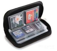 Pochette Sac de Rangement et Transport Romme pour Cartes mémoires Carte SD avec 8 Feuilles 22 Pochettes noir G