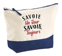 Pochette Savoie Un Jour Savoie Toujours | Pouch | Idée Trousse Toilette Maquillage Transport Cadeau Anniversaire Fête Original Famille Travail Départ Collègue Retraite