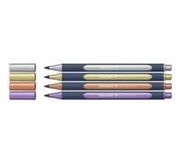 Pochette schneider roller metallique paint it 050 trait 0,4 mm pointe ultra smooth 4 coloris assorti