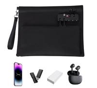 Pochette Sécurisée avec Serrure | Sac à Argent pour Rangement de Voyage - Double Couche Caisse Enregistreuse Verrouillé pour Femmes Hommes Argent Documents Passeports Voyage Affaires Quotidien