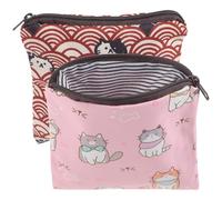Pochette Serviettes Hygiéniques 2 Pièces en Polyester, Portable, Femme | Petit Paquet Multifonction, Pratique pour Paquet à Main, Garde les Serviettes Propres et Rangées