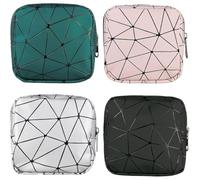 Pochette Serviettes Sacs de rangement for serviettes hygiéniques, 4 pièces, pochettes for coupe menstruelle, sacs for tampons d'allaitement, Kit règles portables, pochette for produits féminins