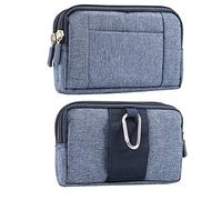 Pochette Smartphone Ceinture Bleu, Sac de Taille Pochette Téléphone Holster, Ceinture Clip Sacoche Etui Universel Homme Poche Taille Sac Banane Portefeuille Porte-Cartes Coque avec Boucle de Ceinture