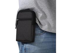 Pochette Smartphone de Ceinture Homme Noir, Étui Ceinture Pochette Téléphone, Sacoche Ceinture Homme Poche Taille Sac Banane Portefeuille Porte-Cartes en Holster Clip Coque avec Boucle de Ceinture