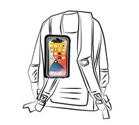 Pochette Smartphone Détachable pour Bretelle de Sac à Dos ou Ceinture | Scratch Puissant | Support Universel | Ecran Tactile | Taille Smartphone Standard