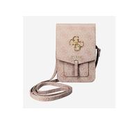 Pochette Smartphone Imprimé avec Bandoulière et Porte-cartes Logo 4G Rose