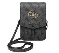 Pochette Smartphone Imprimé avec Bandoulière Porte-cartes Logo 4G Guess gris