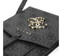 Pochette Smartphone Imprimé avec Bandoulière Porte-cartes Logo 4G Guess gris
