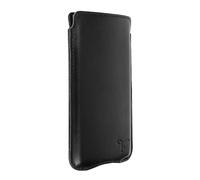 Pochette Smartphone Jusqu'à 5.5'' Cuir Italien Intérieur Soft Touch Slim Noir