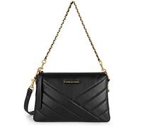Lancaster Soft Matelassé Sac à bandoulière en cuir 29 cm noir (530-24-noir)