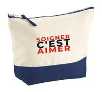 Pochette Soigner Cest Aimer - Pouch - Idée Pochette Rangement Cadeau Anniversaire Fête Original Famille Travail Départ Collègue Retraite Noël. - Rouge&Noir - 1